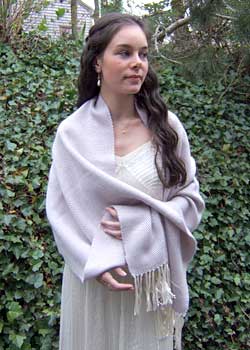 Silk and alpaca shawl
